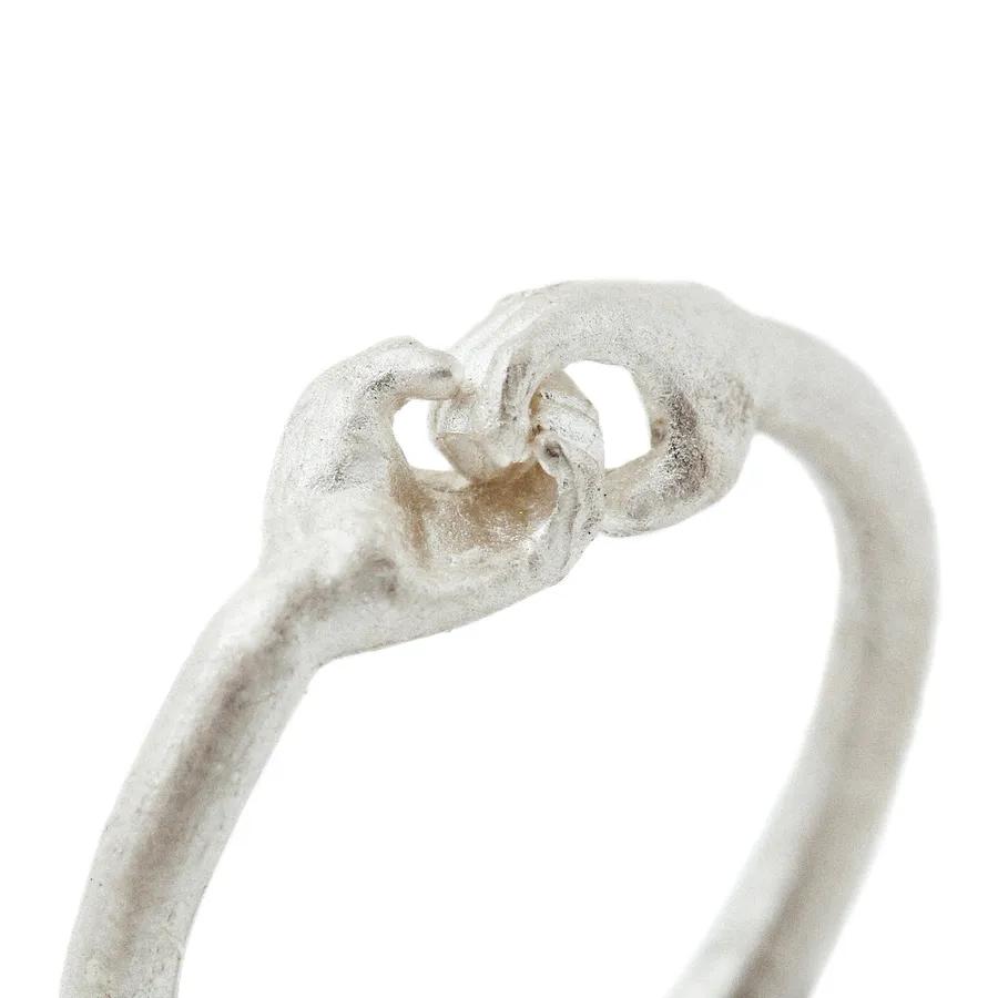 Unity | Eternity Hand Ring in Recycled Silver — Dovilė Bertulytė