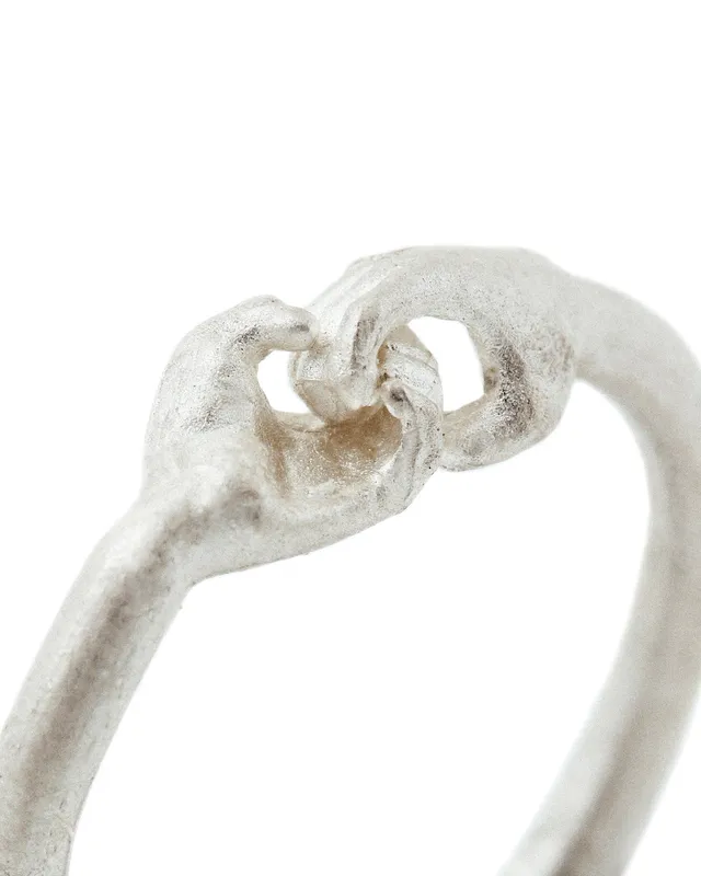 Unity | Eternity Hand Ring in Recycled Silver — Dovilė Bertulytė