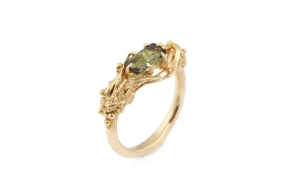 Green Tourmaline 18ct Gold Ring