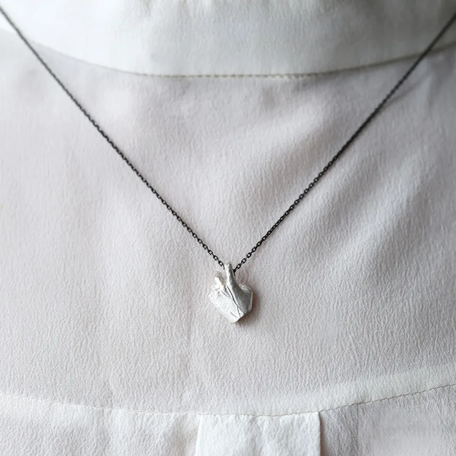 Solitary | Silver Hand Pendant — Dovilė Bertulytė