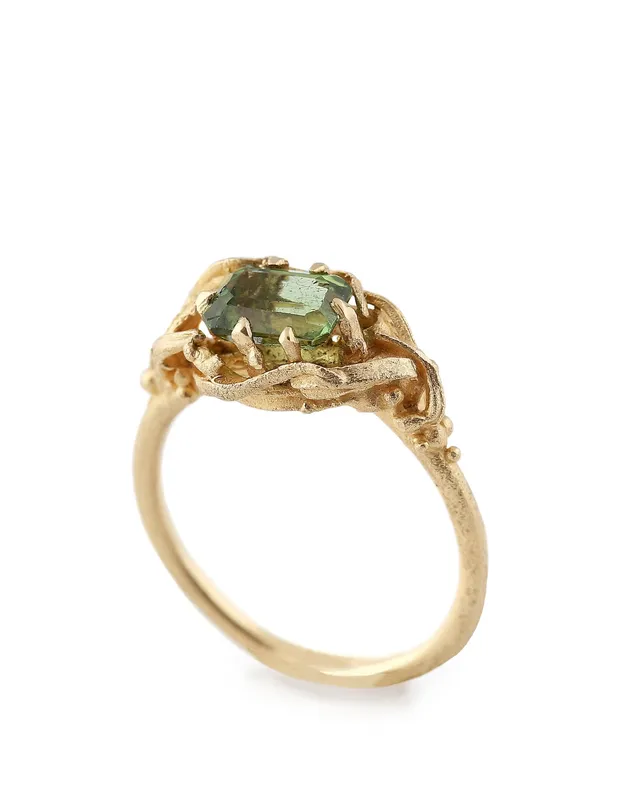 Muse | Green Tourmaline and Gold Engagement Ring — Dovilė Bertulytė