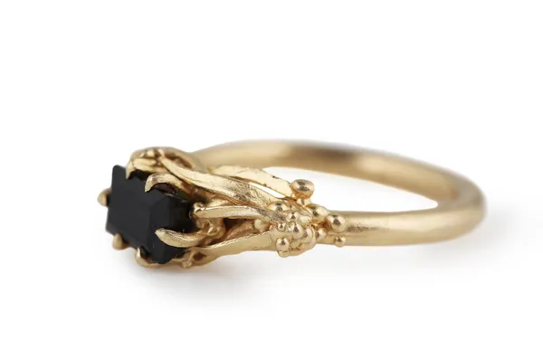 dovile b engagement ring gold tourmaline