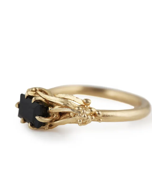 Meadow | Dark Green Tourmaline and Gold Ring — Dovilė Bertulytė