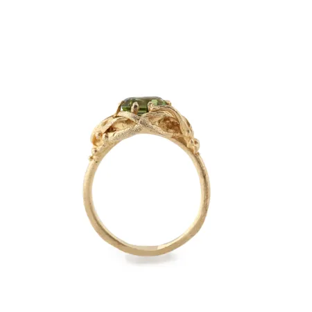 Muse | Green Tourmaline and Gold Engagement Ring