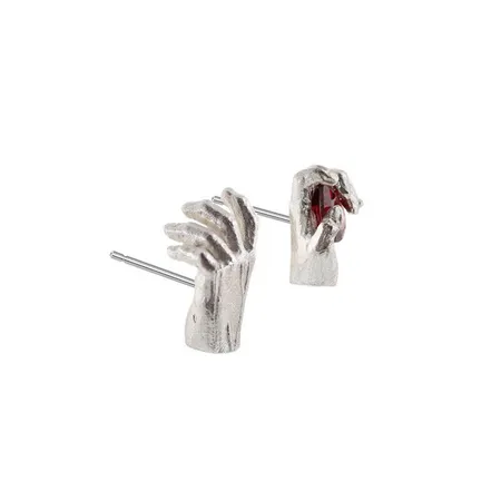 Listeners | Odd Silver Hand Studs