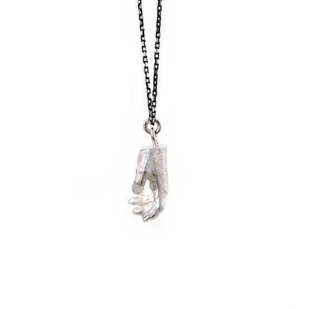 Self | Silver Anatomical Hand Pendant