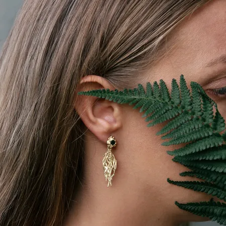 Sirens | Gold and Sapphire Statement Earrings
