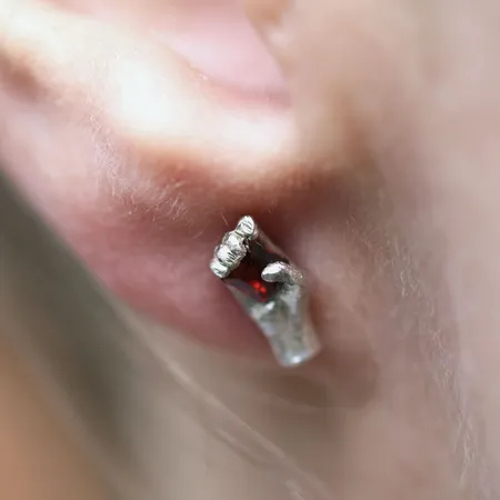 Tiny Hands Big Heart | Silver Hand Studs