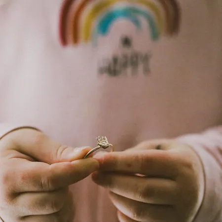 Ella | 9ct Customizable Gold Ring With Stone