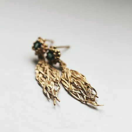 Sirens | Gold and Sapphire Statement Earrings