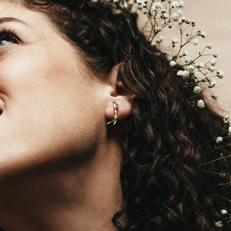 Twigs | Champagne Diamonds and 18ct Yellow Gold Studs