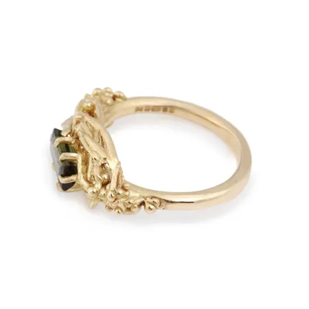 Juniper | Green Tourmaline and Gold Ring