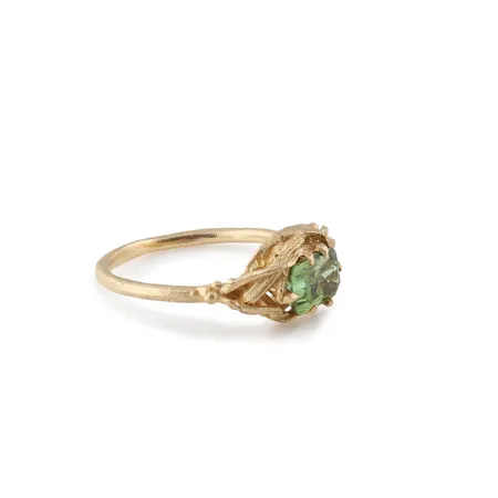 Muse | Green Tourmaline and Gold Engagement Ring