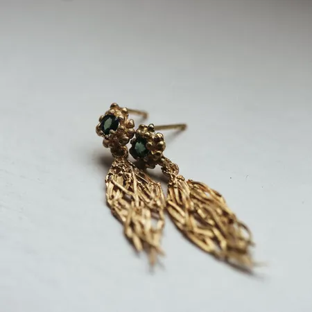 Sirens | Gold and Sapphire Statement Earrings