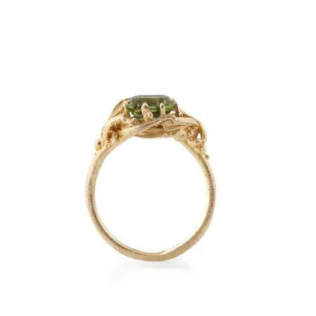 Muse | Green Tourmaline and Gold Engagement Ring