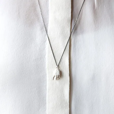 Self | Silver Anatomical Hand Pendant