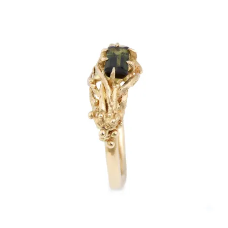 Juniper | Green Tourmaline and Gold Ring