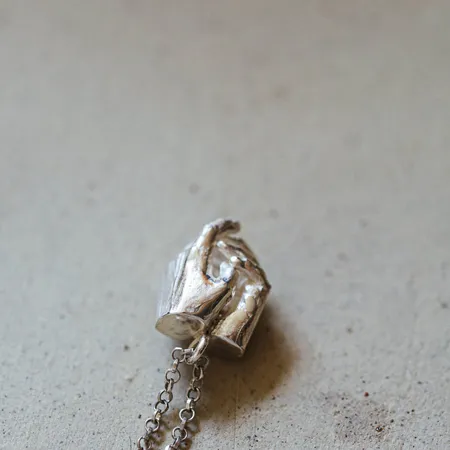 Never Let Me Go | Silver Hand Pendant