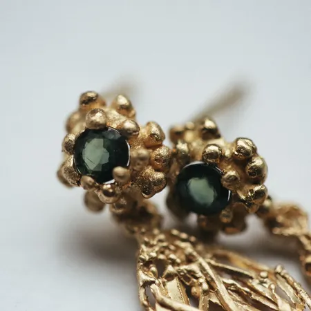 Sirens | Gold and Sapphire Statement Earrings