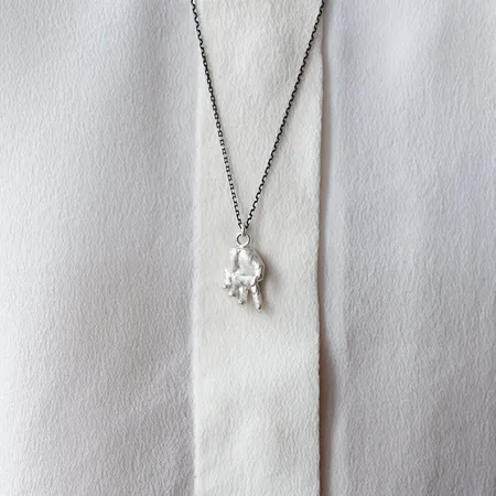 Self | Silver Anatomical Hand Pendant