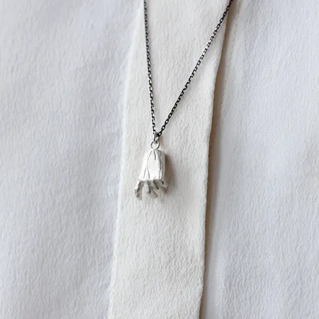 Self | Silver Anatomical Hand Pendant