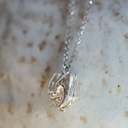 Never Let Me Go | Silver Hand Pendant