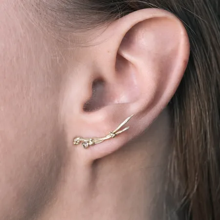 Twigs | Champagne Diamonds and 18ct Yellow Gold Studs