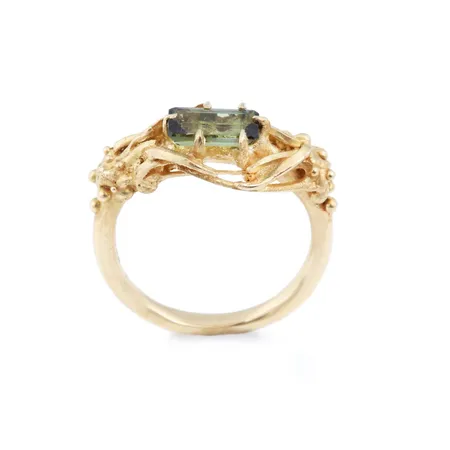 Juniper | Green Tourmaline and Gold Ring