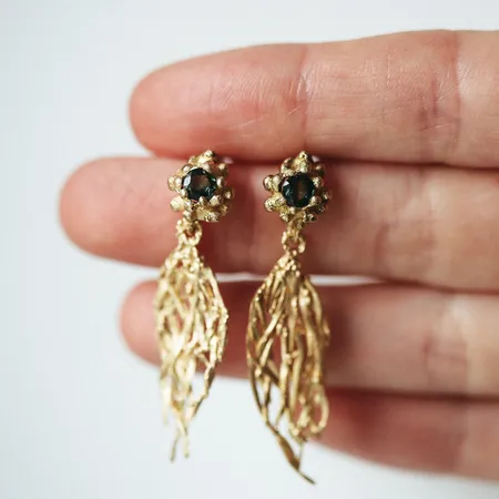 Sirens | Gold and Sapphire Statement Earrings