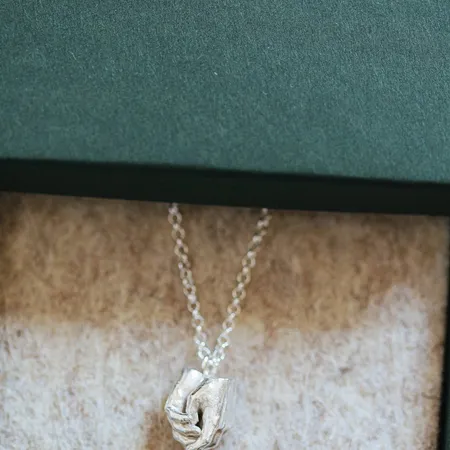 Never Let Me Go | Silver Hand Pendant