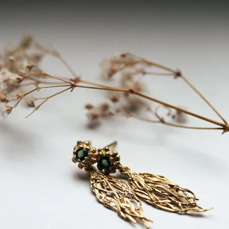 Sirens | Gold and Sapphire Statement Earrings