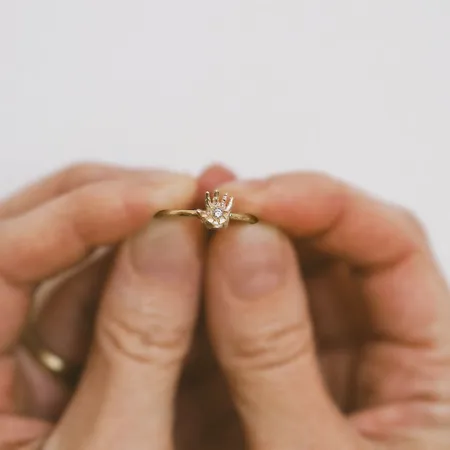 Ella | 9ct Customizable Gold Ring With Stone