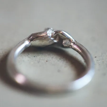 Unity | Eternity Hand Ring in Recycled Silver