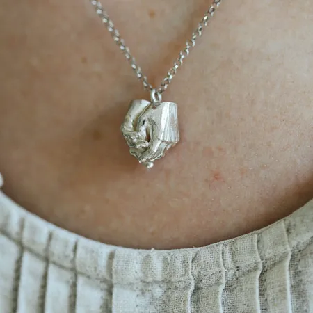 Never Let Me Go | Silver Hand Pendant