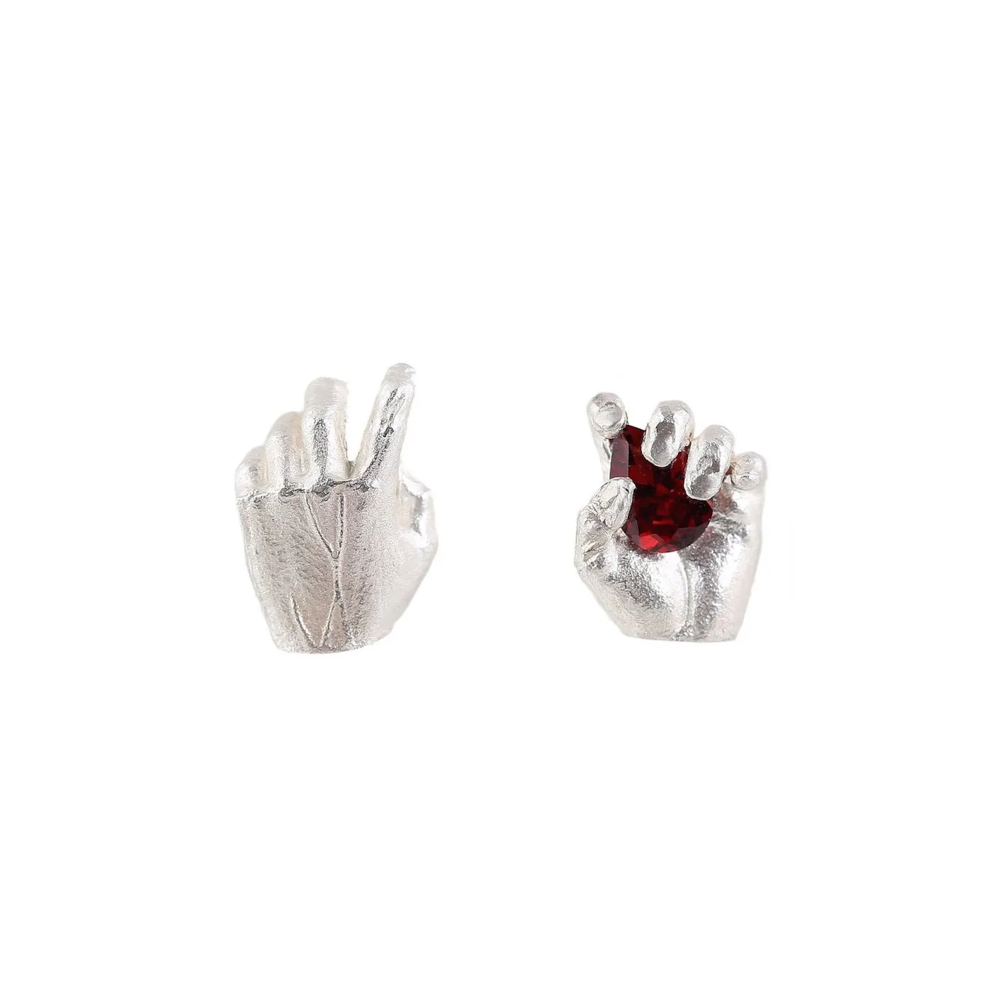 Dovilė Bertulytė miniature silver hand studs