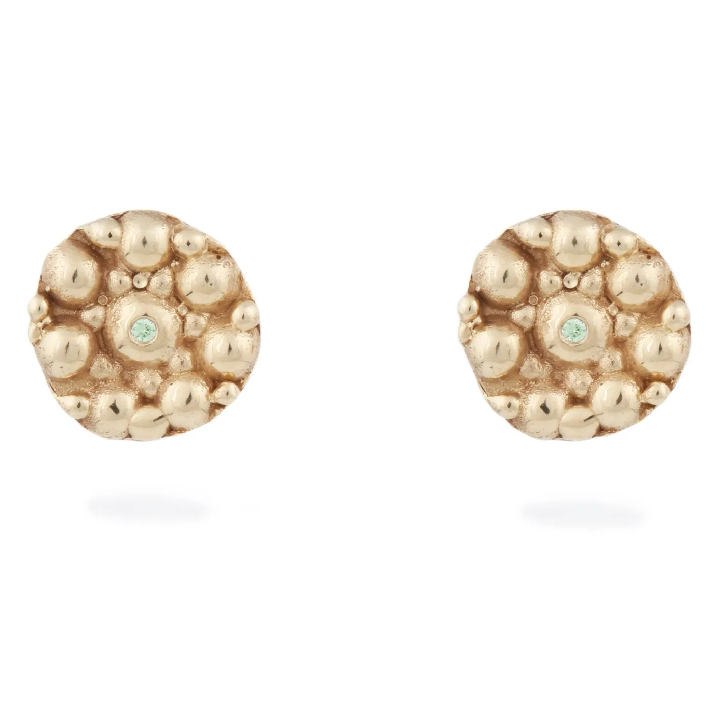 Cairn 9ct gold studs with tourmaline